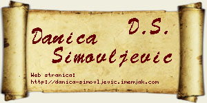 Danica Simovljević vizit kartica